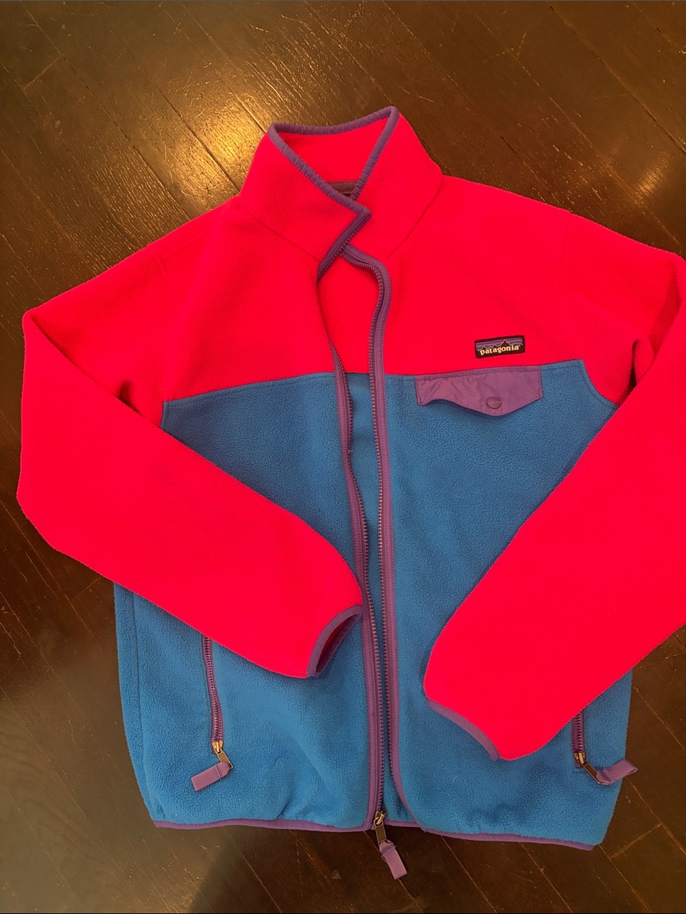 Patagonia Fleece Jacket in Pink and Blue